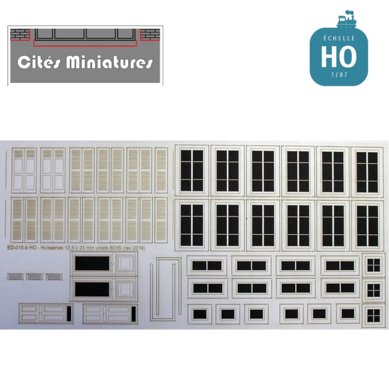 Portes, fenêtres, volets bois maison de ville (x8) HO CMED-015b-HO - Maketis Portes, fenêtres, volets bois maison de ville (x8) HO CMED-015b-HO - Maketis