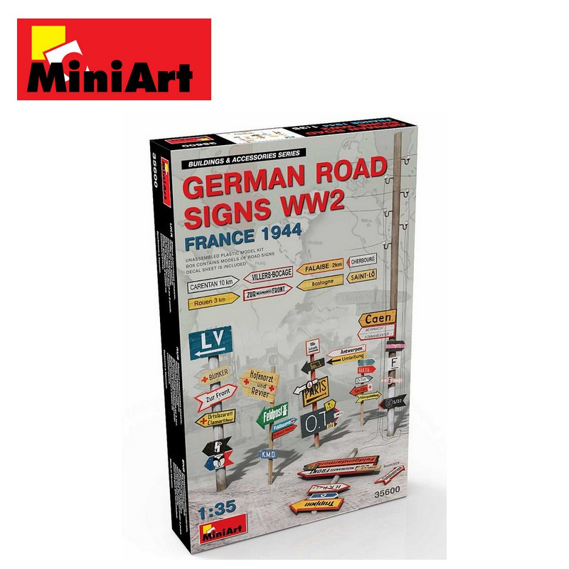 Panneaux routiers allemands WWII (France 1944) 1/35 MiniArt 35600 - Maketis