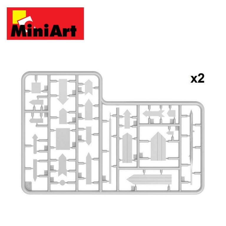 Panneaux routiers allemands WWII (Ardennes, Allemagne 1945) 1/35 MiniArt 35609 - Maketis Panneaux routiers allemands WWII (Ardennes, Allemagne 1945) 1/35 MiniArt 35609 - Maketis