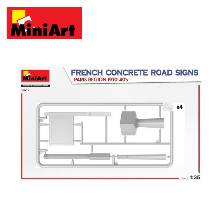 Panneaux routiers français en béton 1930-40's. Région Parisienne WWII 1/35 MiniArt 35659 - Maketis Panneaux routiers français en béton 1930-40's. Région Parisienne WWII 1/35 MiniArt 35659 - Maketis