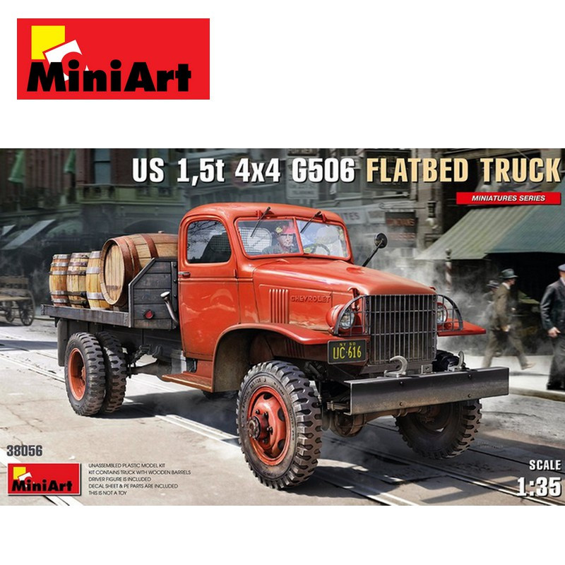 Camion Chevrolet US 1,5t 4x4 G506 avec plateau et chargement 1/35 MiniArt 38056 - Maketis