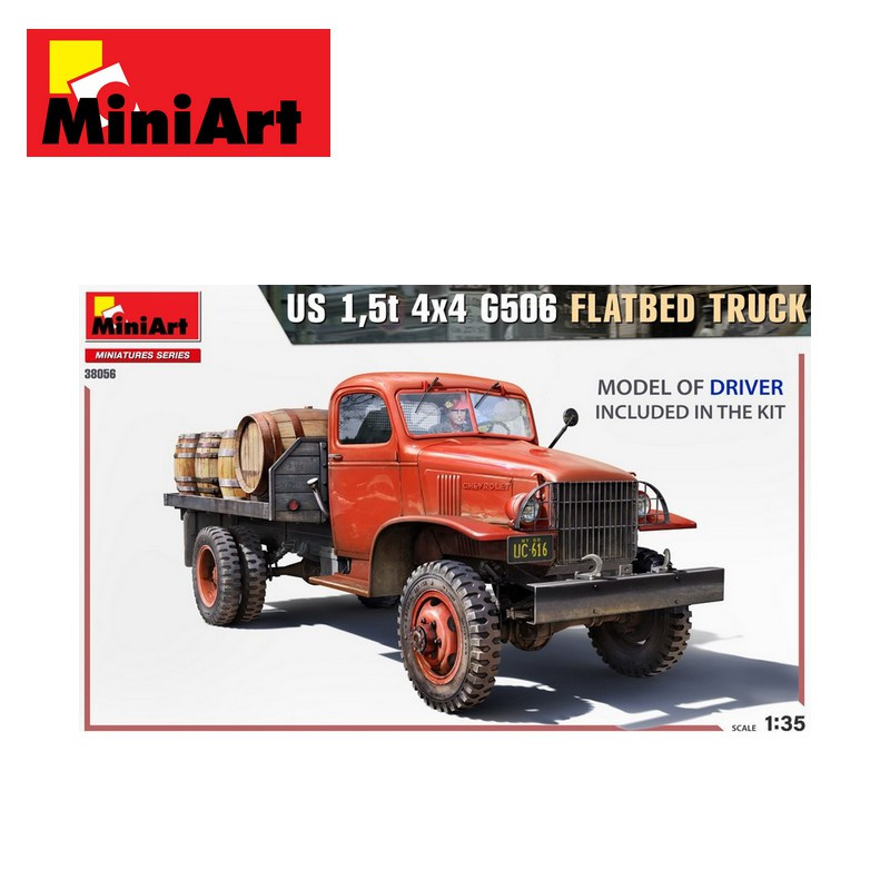 Camion Chevrolet US 1,5t 4x4 G506 avec plateau et chargement 1/35 MiniArt 38056 - Maketis