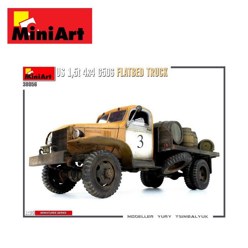 Camion Chevrolet US 1,5t 4x4 G506 avec plateau et chargement 1/35 MiniArt 38056 - Maketis