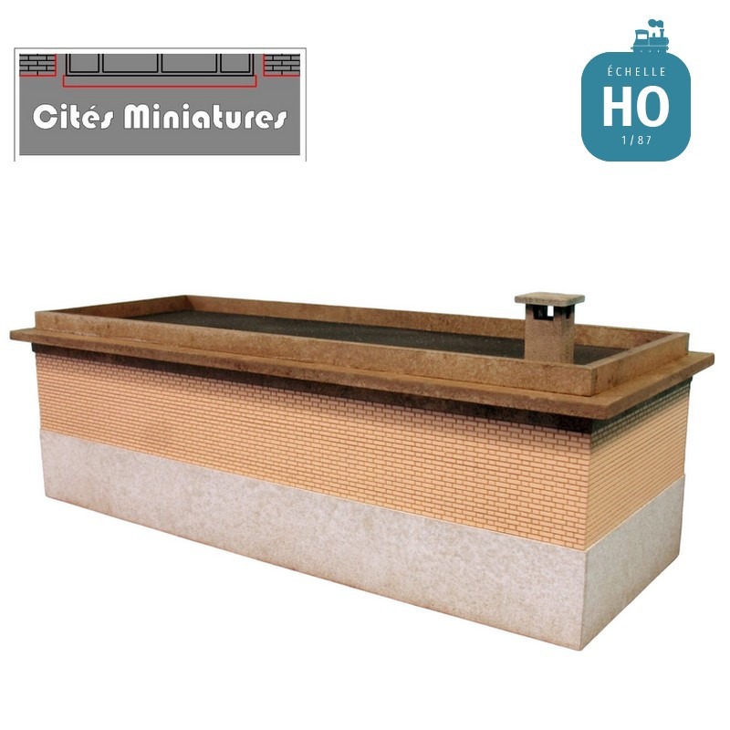 Local administratif / bureau de site industriel HO Cités Miniatures ED-028-4-HO-B - Maketis