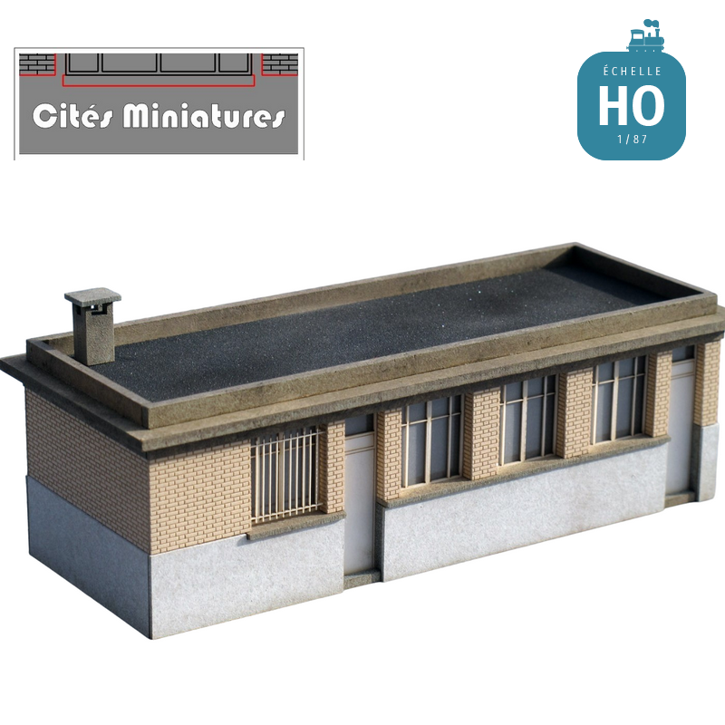 Local administratif / bureau de site industriel HO Cités Miniatures ED-028-4-HO-B - Maketis