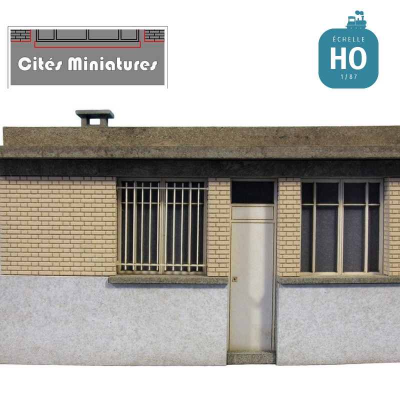 Local administratif / bureau de site industriel HO Cités Miniatures ED-028-4-HO-B - Maketis