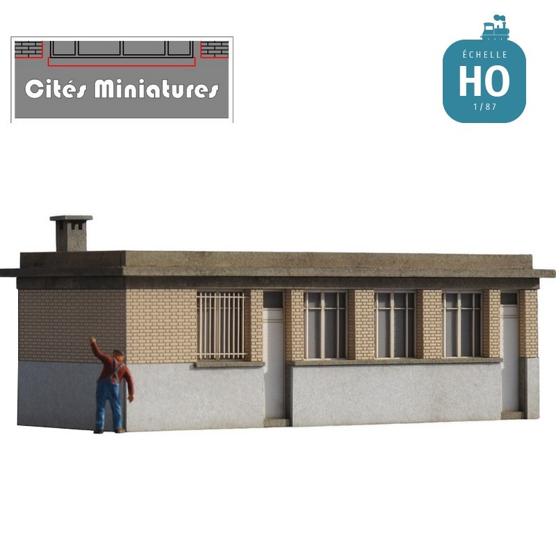 Local administratif / bureau de site industriel HO Cités Miniatures ED-028-4-HO-B - Maketis