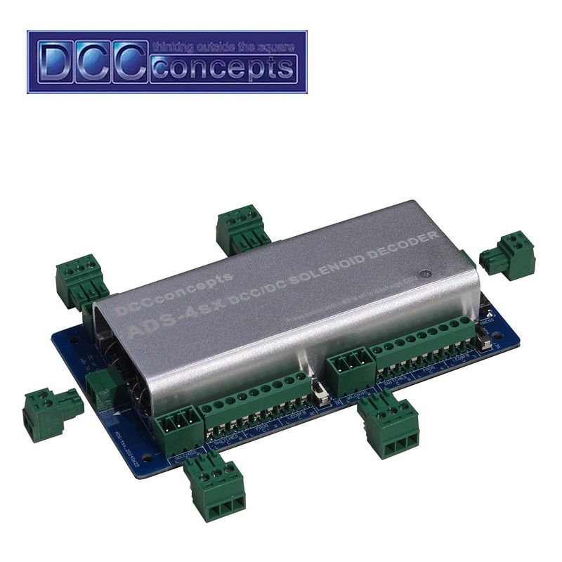 Décodeur DCC spécial moteur aiguillage à solénoïdes (x 4) DCCconcepts DCD-ADS-4sx - Maketis
