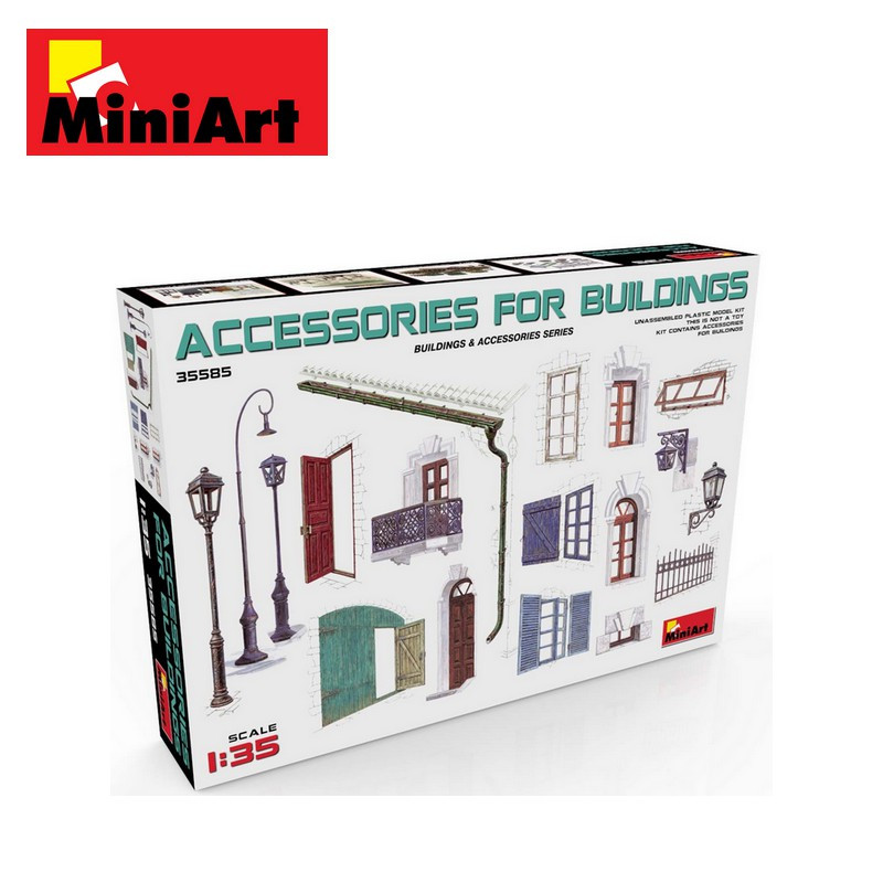 Accessoires pour bâtiments urbains 1/35 MiniArt 35585-Maketis