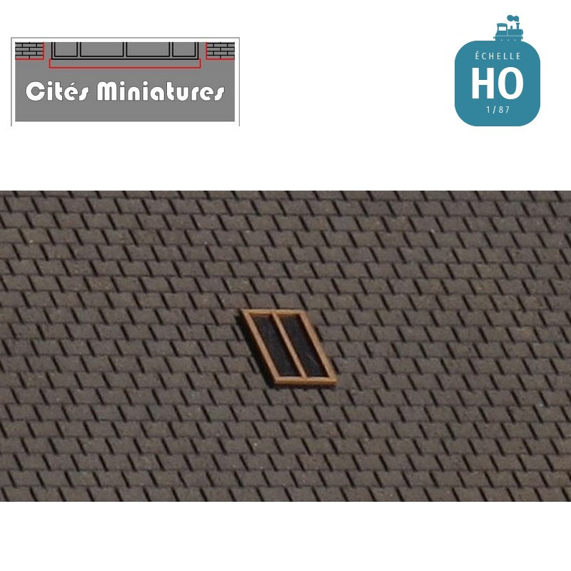 2x 4 Tabatières Vasistas - Echelle HO Cités miniatures ED-066-HO - Maketis