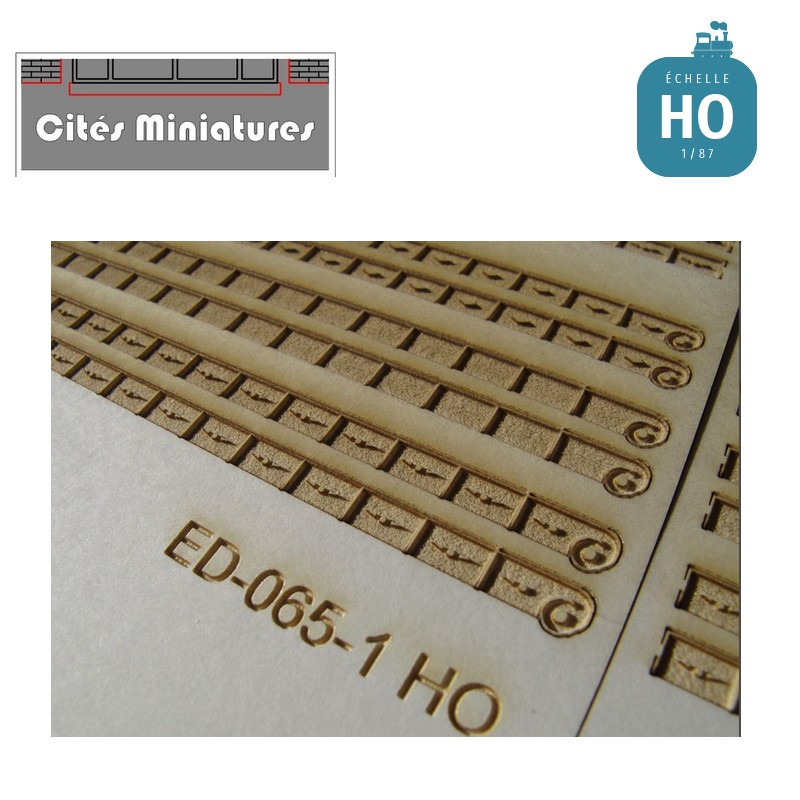 Toiture – Bandes de tuiles de rive – Echelle HO Cités miniatures ED-065-1-HO - Maketis