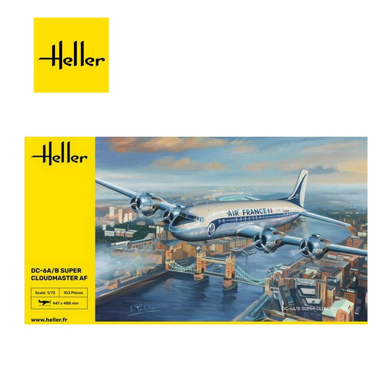 Avion DC6 Super Cloud master AF 1/72 Heller 80315  - Maketis