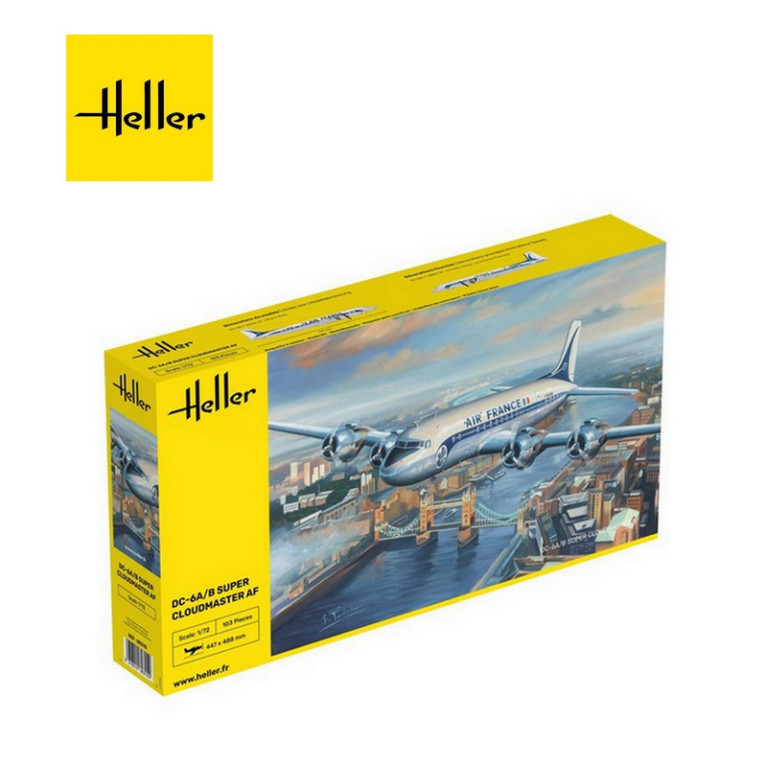 Avion DC6 Super Cloud master AF 1/72 Heller 80315  - Maketis
