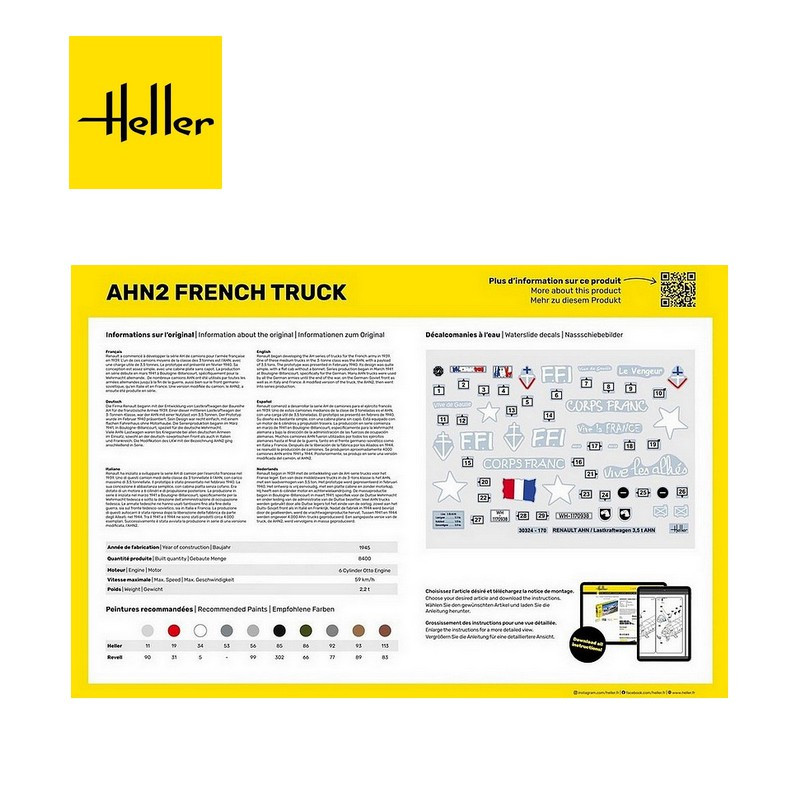 Camion Renault AHN2 1/35 Heller 30324 - Maketis