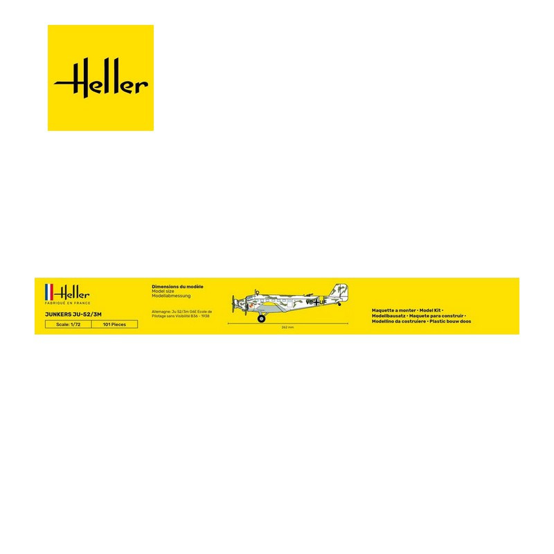Avion trimoteur Ju-52/3m 1/72 80380-Maketis