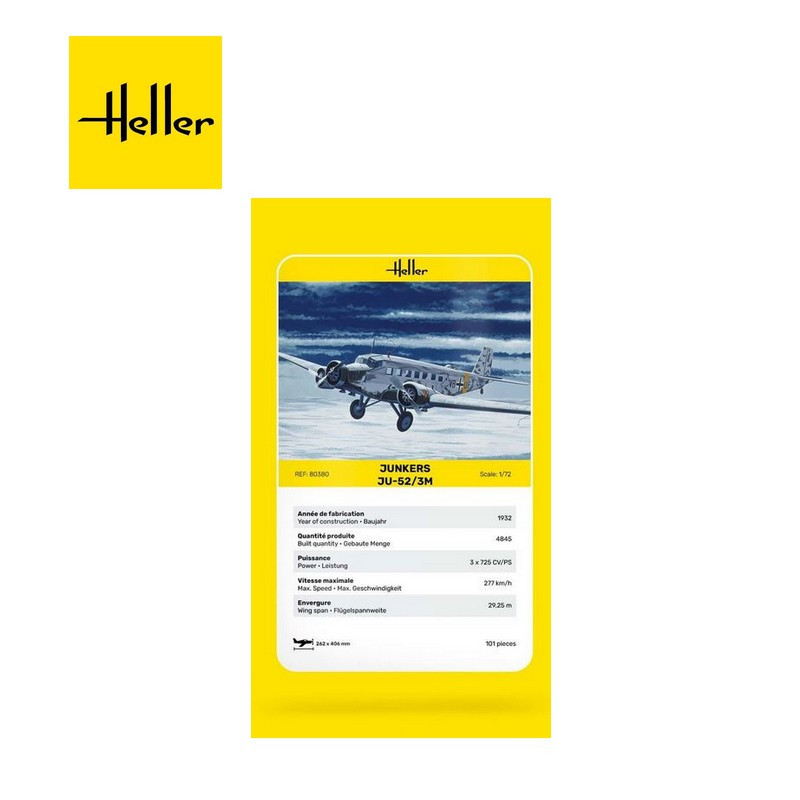Avion trimoteur Ju-52/3m 1/72 80380-Maketis