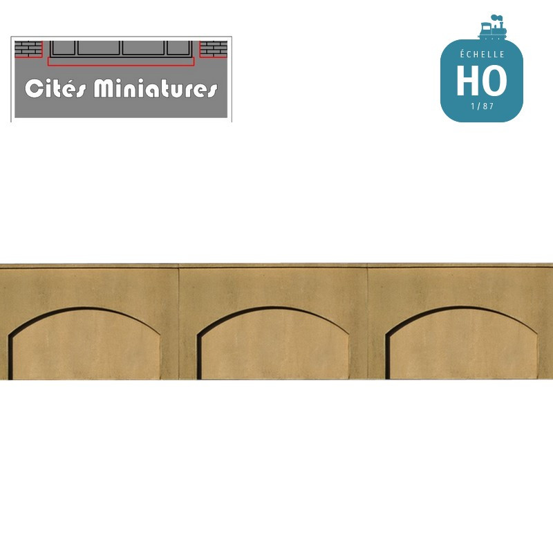 Murs de soutènement Echelle HO (3 arches) OA-020-HO - Maketis