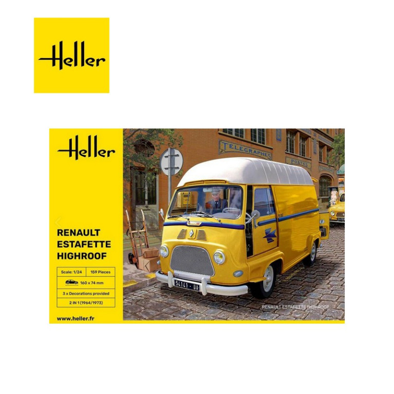 Utilitaire Renault Estafette Highroof 1/24 Heller 80740-Maketis Utilitaire Renault Estafette Highroof 1/24 Heller 80740-Maketis