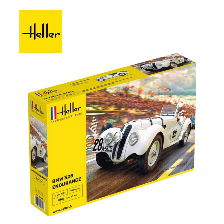 Voiture BMW 328 Endurance 1/24 Heller 80782 Voiture BMW 328 Endurance 1/24 Heller 80782
