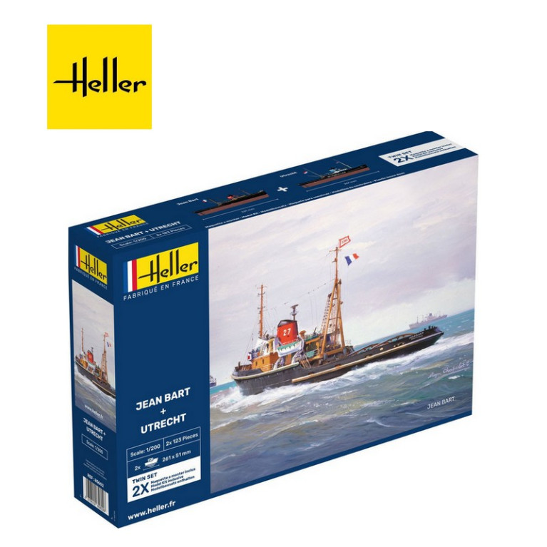 Set de 2 remorqueurs JEAN BART + UTRECHT 1/200 Heller 85602 Set de 2 remorqueurs JEAN BART + UTRECHT 1/200 Heller 85602