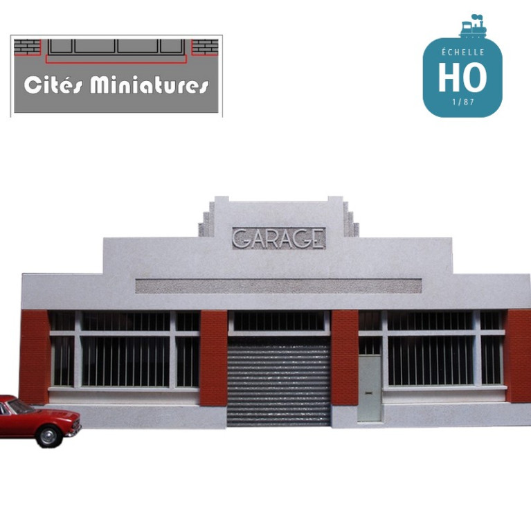 Façade de Garage automobile Art Déco HO BV-030-HO-F - Maketis Façade de Garage automobile Art Déco HO BV-030-HO-F - Maketis