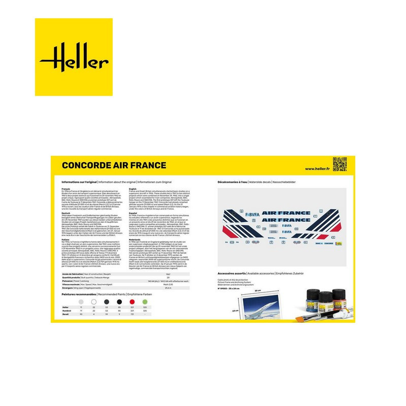 Concorde Air France 1/125 Heller 80445-Maketis