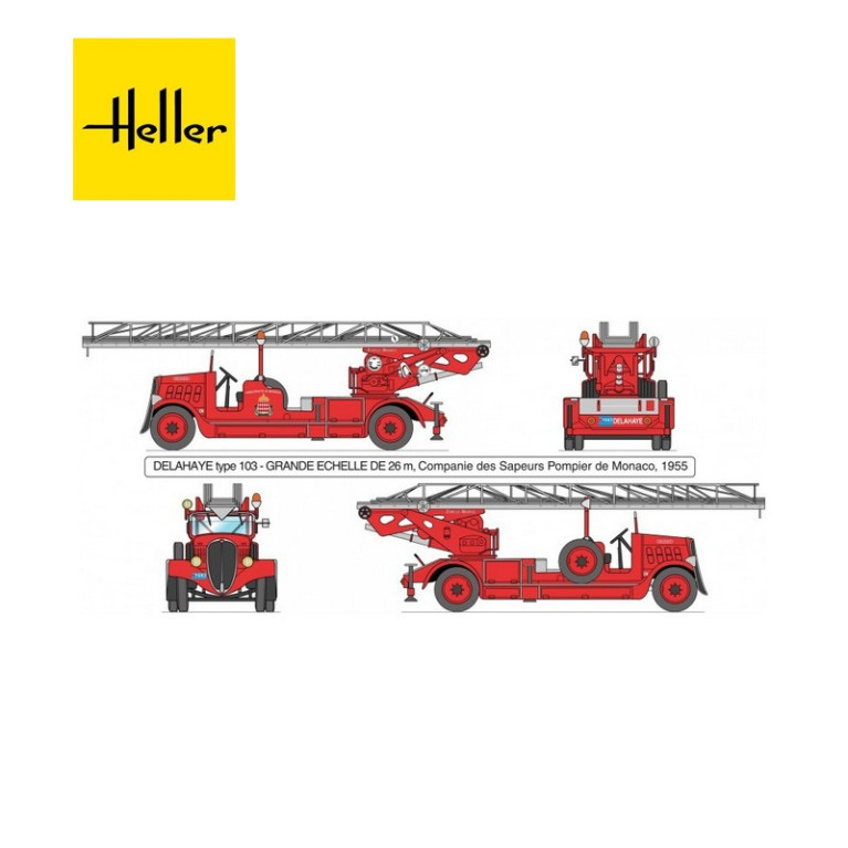 Camion de pompiers 1/24 Heller 80780 - Maketis Camion de pompiers 1/24 Heller 80780 - Maketis