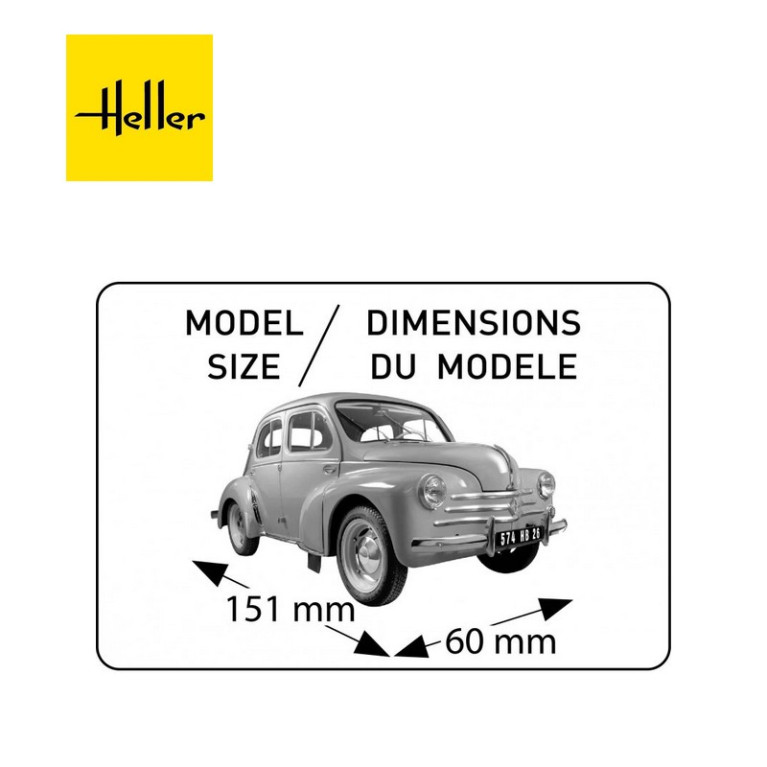 Voiture RENAULT 4 CV 1/24 Heller 56762 - Maketis Voiture RENAULT 4 CV 1/24 Heller 56762 - Maketis