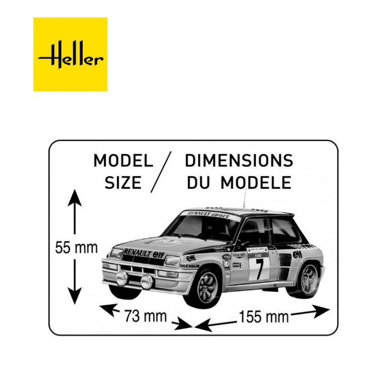 RENAULT R5 TURBO 1/24 Heller 80717 RENAULT R5 TURBO 1/24 Heller 80717