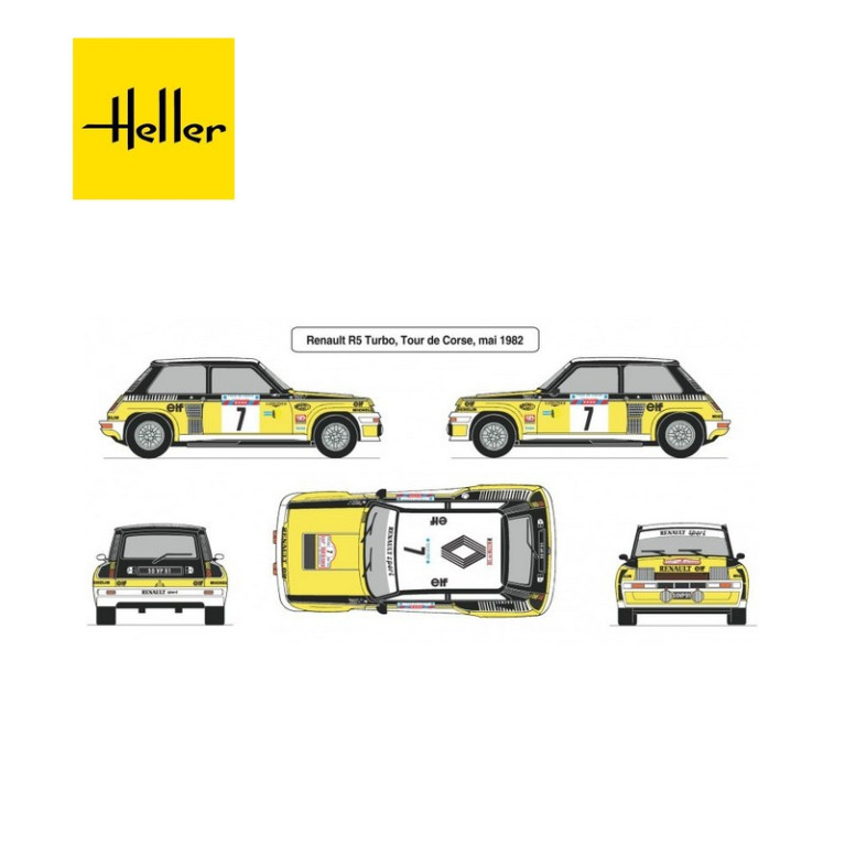 RENAULT R5 TURBO 1/24 Heller 80717 RENAULT R5 TURBO 1/24 Heller 80717