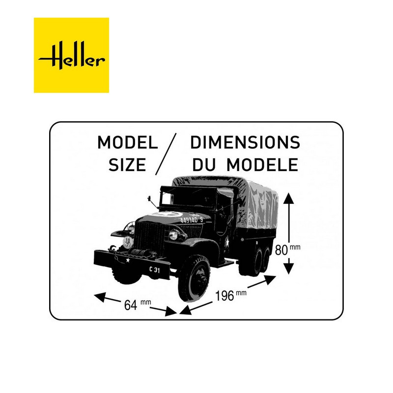 Camion transport de troupe GMC CCKW 353 1/35 Heller 81121- Maketis