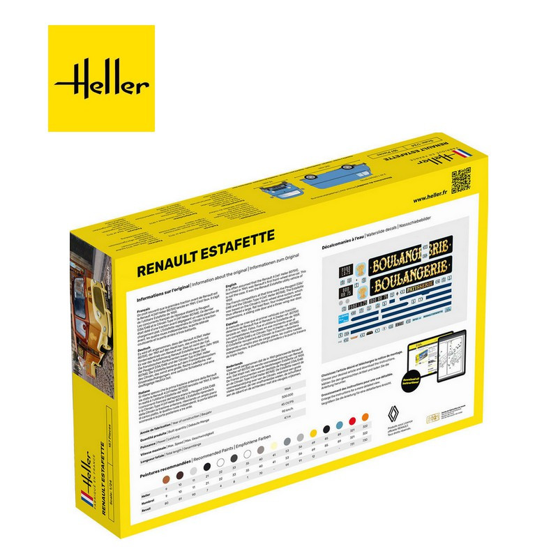 Utilitaire RENAULT ESTAFETTE 1/24 Heller 80743