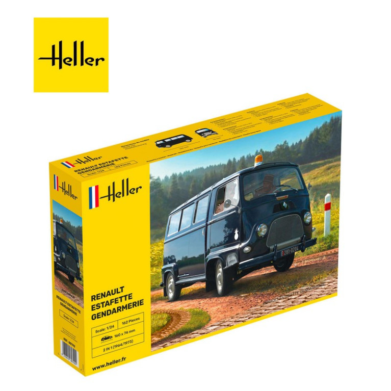 Utilitaire RENAULT ESTAFETTE "Gendarmerie" 1/24 Heller 80742 - Maketis Utilitaire RENAULT ESTAFETTE "Gendarmerie" 1/24 Heller 80742 - Maketis