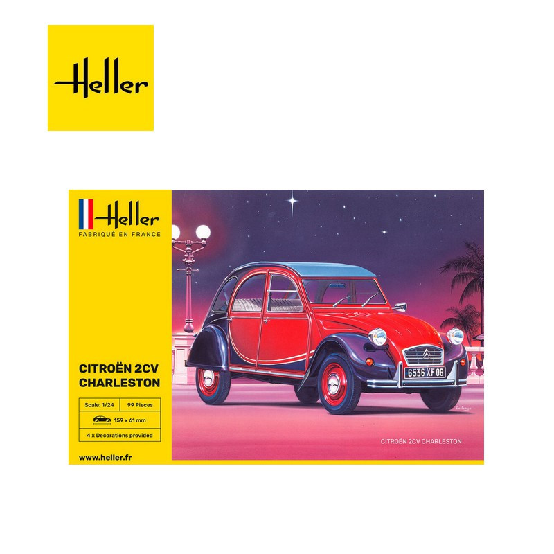 Voiture CITROËN 2 CV CHARLESTON 1/24 Heller 80766 -Maketis