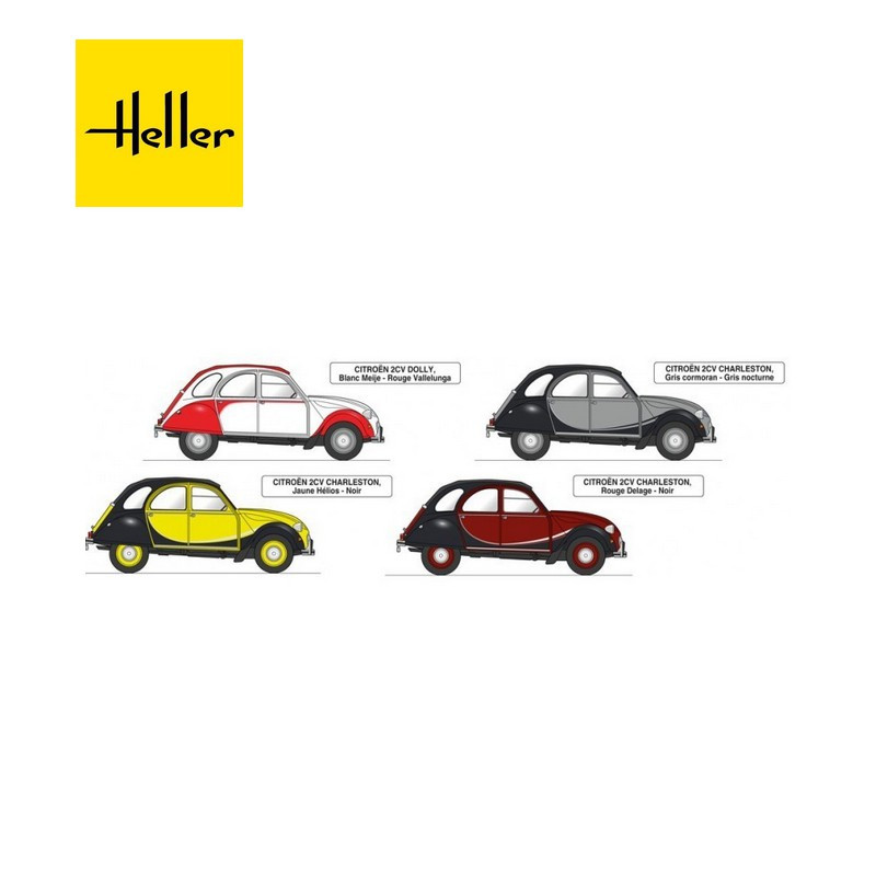 Voiture CITROËN 2 CV CHARLESTON 1/24 Heller 80766 -Maketis