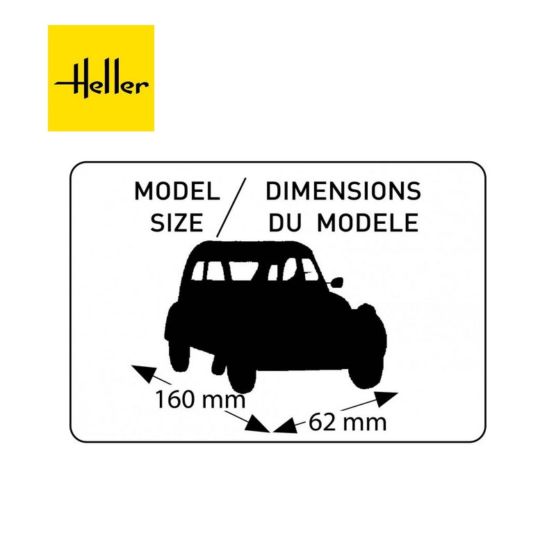 Voiture CITROËN 2 CV CHARLESTON 1/24 Heller 80766 -Maketis