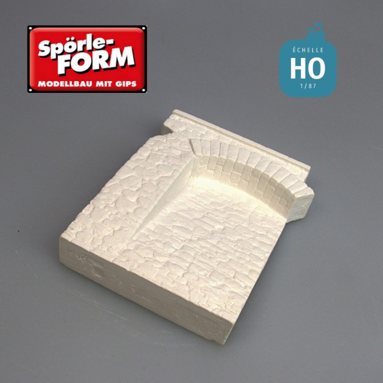 Moule ouvrage de soutènement Rabenau compact 76x103x19mm HO Spörle 6404