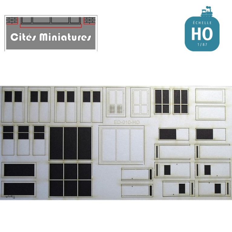 Portes industrielles : Assortiment (x 18) Echelle HO Cités Miniatures ED-010-2-HO - Maketis Portes industrielles : Assortiment (x 18) Echelle HO Cités Miniatures ED-010-2-HO - Maketis