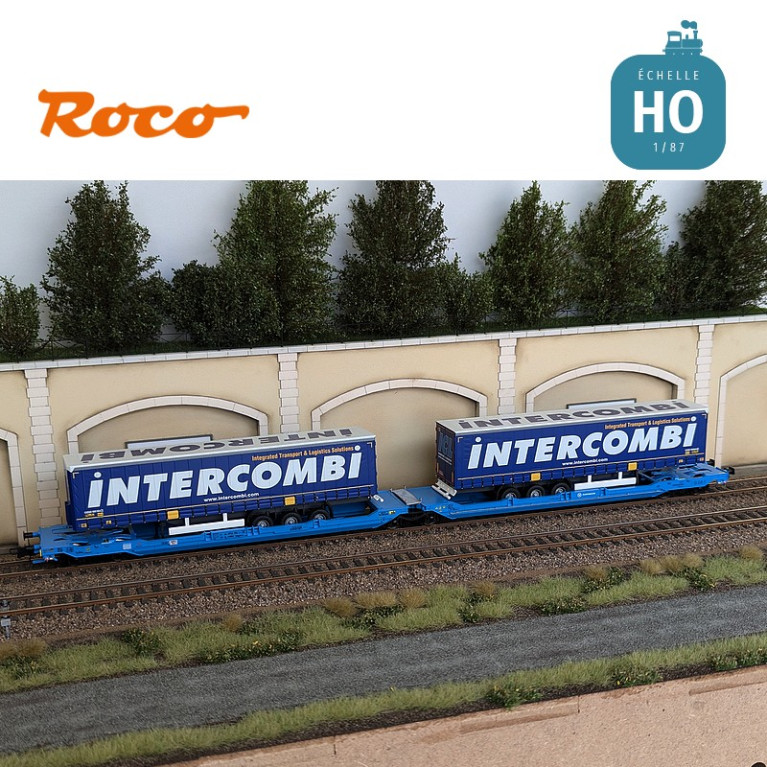 Doppel-Gelenk-Taschenwagen Typ Sdggmrs 738/T3000e Intercombi EUROWAGON Ep VI HO Roco 6600035 - Maketis Doppel-Gelenk-Taschenwagen Typ Sdggmrs 738/T3000e Intercombi EUROWAGON Ep VI HO Roco 6600035 - Maketis