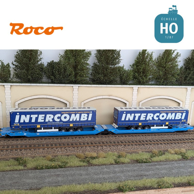 Doppel-Gelenk-Taschenwagen Typ Sdggmrs 738/T3000e Intercombi EUROWAGON Ep VI HO Roco 6600035 - Maketis Doppel-Gelenk-Taschenwagen Typ Sdggmrs 738/T3000e Intercombi EUROWAGON Ep VI HO Roco 6600035 - Maketis