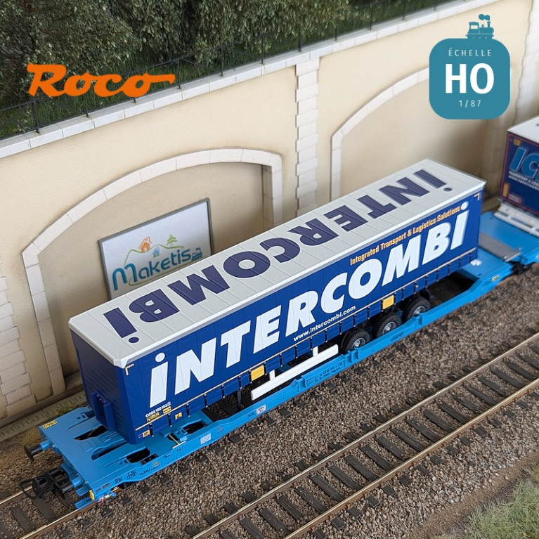 Doppel-Gelenk-Taschenwagen Typ Sdggmrs 738/T3000e Intercombi EUROWAGON Ep VI HO Roco 6600035 - Maketis Doppel-Gelenk-Taschenwagen Typ Sdggmrs 738/T3000e Intercombi EUROWAGON Ep VI HO Roco 6600035 - Maketis