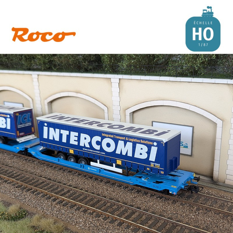 Doppel-Gelenk-Taschenwagen Typ Sdggmrs 738/T3000e Intercombi EUROWAGON Ep VI HO Roco 6600035 - Maketis Doppel-Gelenk-Taschenwagen Typ Sdggmrs 738/T3000e Intercombi EUROWAGON Ep VI HO Roco 6600035 - Maketis