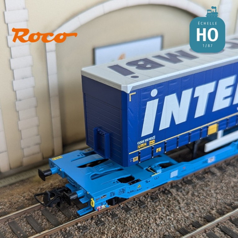 Doppel-Gelenk-Taschenwagen Typ Sdggmrs 738/T3000e Intercombi EUROWAGON Ep VI HO Roco 6600035 - Maketis Doppel-Gelenk-Taschenwagen Typ Sdggmrs 738/T3000e Intercombi EUROWAGON Ep VI HO Roco 6600035 - Maketis