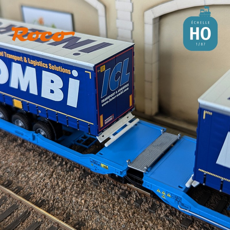 Doppel-Gelenk-Taschenwagen Typ Sdggmrs 738/T3000e Intercombi EUROWAGON Ep VI HO Roco 6600035 - Maketis Doppel-Gelenk-Taschenwagen Typ Sdggmrs 738/T3000e Intercombi EUROWAGON Ep VI HO Roco 6600035 - Maketis