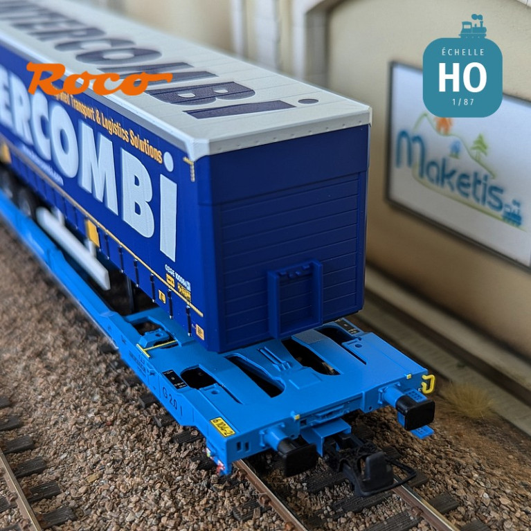 Doppel-Gelenk-Taschenwagen Typ Sdggmrs 738/T3000e Intercombi EUROWAGON Ep VI HO Roco 6600035 - Maketis Doppel-Gelenk-Taschenwagen Typ Sdggmrs 738/T3000e Intercombi EUROWAGON Ep VI HO Roco 6600035 - Maketis