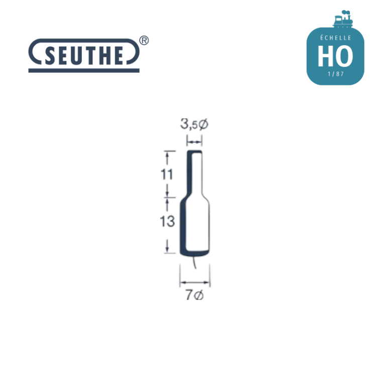 Générateur de fumée enfichable 10-16 V HO Seuthe n° 20 - Maketis
