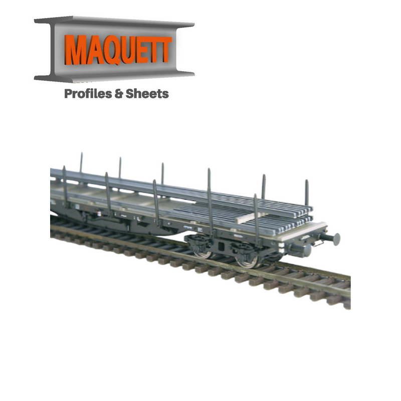 Profilés de Rail en Styrène gris acier Maquett 460 - Maketis