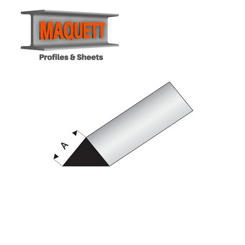 Profilés blanc super styrène triangle 90° 330 mm Maquett - Maketis