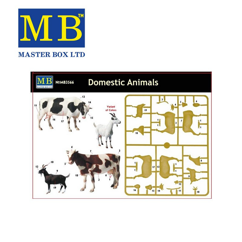 Animaux domestiques 1/35 Master Box 3566 - Maketis