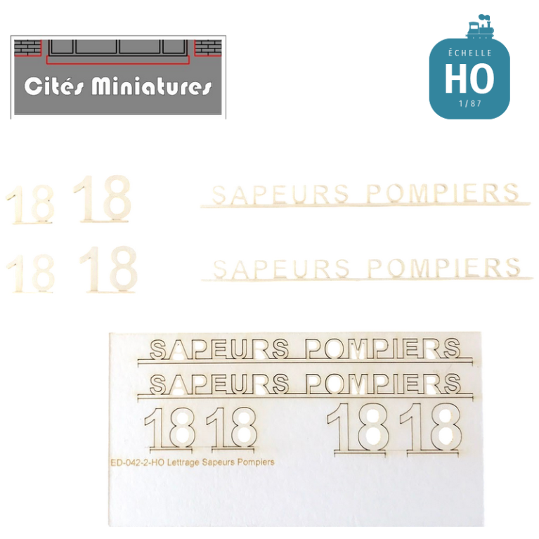 Lettrage Sapeurs Pompiers HO Cités Miniatures ED-042-2-HO - Maketis Lettrage Sapeurs Pompiers HO Cités Miniatures ED-042-2-HO - Maketis